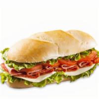 Smokey Ham & Cheese · Boars Head ham, Swiss cheese, lettuce, tomato.  Mayo, spicy brown mustard. Served on a whole...