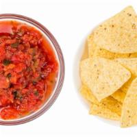 Chips & Salsa · Housemade salsa and crispy tortilla chips.
