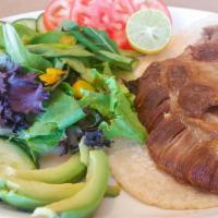 Pork Rib Salad · Served with salad or rice and beans.