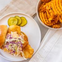 Phil Lee O Fish - Combo · Crispy whitefish, lemon dill aioli, homemade pickles, tomato, cabbage. Our handcrafted sandw...