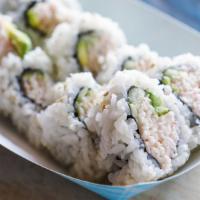 California Roll · Imitation crab, avocado, cucumber.