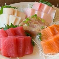 Sashimi Deluxe · 16 pc sashimi - tuna, salmon, yellowtail, albacore, escolar