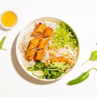 Imperial Meat Roll Vermicelli · 2 pieces of crispy meat rolls served with rice vermicelli and vegetables.