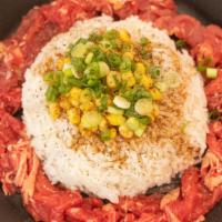 Beef Teppan Rice · Favorite. Beef, green onion, corn, black pepper, rice, house sauce.