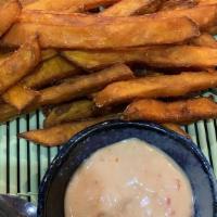 Sweet Potato Fries · Sweet potato fries, chili aioli.