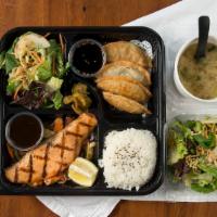 Grilled Salmon · Grilled Salmon & Gyoza lunch Bento