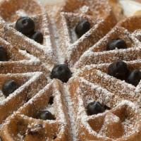 Blueberry Waffle · Delicious plump blueberries in our Belgian waffle batter.  Sprinkled with powdered sugar and...
