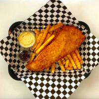 Mini Fish & Chips (1 Pc) · Includes 1 piece of fish, french fries, house tartar sauce, malt vinegar, and ketchup.