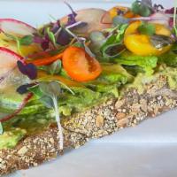 Avocado Toast (Only Available Until 2Pm) · Avocado with lemon and chili pepper flakes on multigrain bread