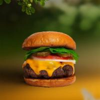 That'S What Cheese Said Burger  · Seasoned Beyond meat patty topped with melted vegan cheese, lettuce, tomato, onion, and pick...