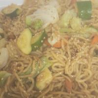 Vegetable Yakisoba · Zucchini, Asparagus, Broccoli, Bellpeppers, Mushrooms, Carrots, Onions, Cabbage.