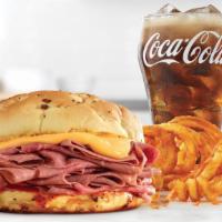Beef 'N Cheddar Double Meal · Two times the amount of thinly sliced roast beef than the Classic, with cheddar cheese sauce...