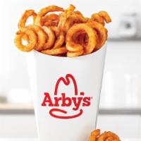 Curly Fries (Large) · Arby's classic seasoned curly fries. Visit arbys.com for nutritional and allergen information.