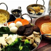 Vegetarian & Gluten Free Mushroom Hot Pot Soup With Your Choice Of Broth · Shiitake Mushroom, Kikurage Mushroom, Fukurotake Mushroom, Shiro Kikurage Mushroom, Kuro Kik...