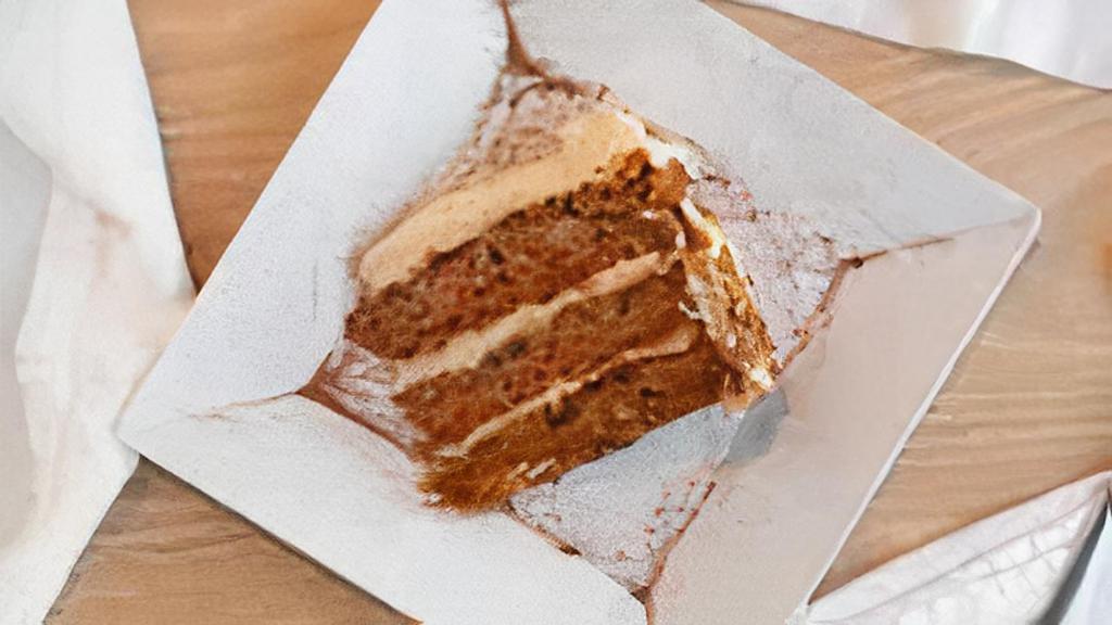 Carrot Cake · Freshly-baked carrot cake topped with sweet frosting.
