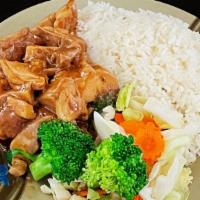 Teriyaki Chicken Rice Plate · 