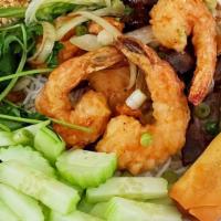 Vermicelli (Original) · Bbq pork & shrimp over a bed of greens, cucumbers, bean sprouts, chilled vermicelli noodles,...