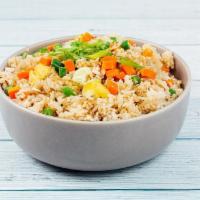 Pineapple Fried Rice · Choice of chicken or shrimp, egg whites, diced carrot and green beans, and choice of white o...