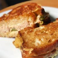 Tuna Melt · Sustainable albacore tuna, cheddar and comté cheeses, on sandwich bread!