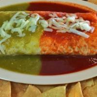 Wet Shrimp Burrito · Shrimp is not breaded. Shrimp is sautéed with bell peppers and onions the we wrapped it with...