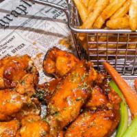 Metro Wings · Large tender wings tossed in choice of BBQ, Buffalo or Home-Made Habanero sauce house made r...