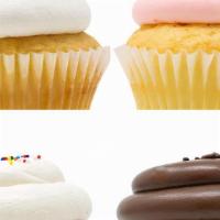 4 Pack - Birthday  · Flavors: Chocolate with Chocolate Fudge, White with Strawberry Mousse, White with Vanilla Mo...
