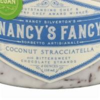 Coconut Stracciatella Gelato (Vegan) · 4oz serving of Nancy's Fancy Gelato. COCONUT STRACCIATELLA. WITH BITTERSWEET CHOCOLATE STRAN...