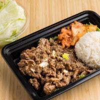 Korean Bulgogi With Mixed Vegetables · High Quality Korean Cut of lean beef grilled with our bulgogi sauce, served with Kimchi and ...