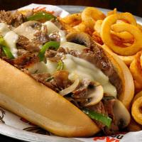 Philly Cheesesteak Sandwich - Beef · Yo, Adrian ... I made you a sandwich! Beef Steak topped with sautéed onions, green peppers, ...