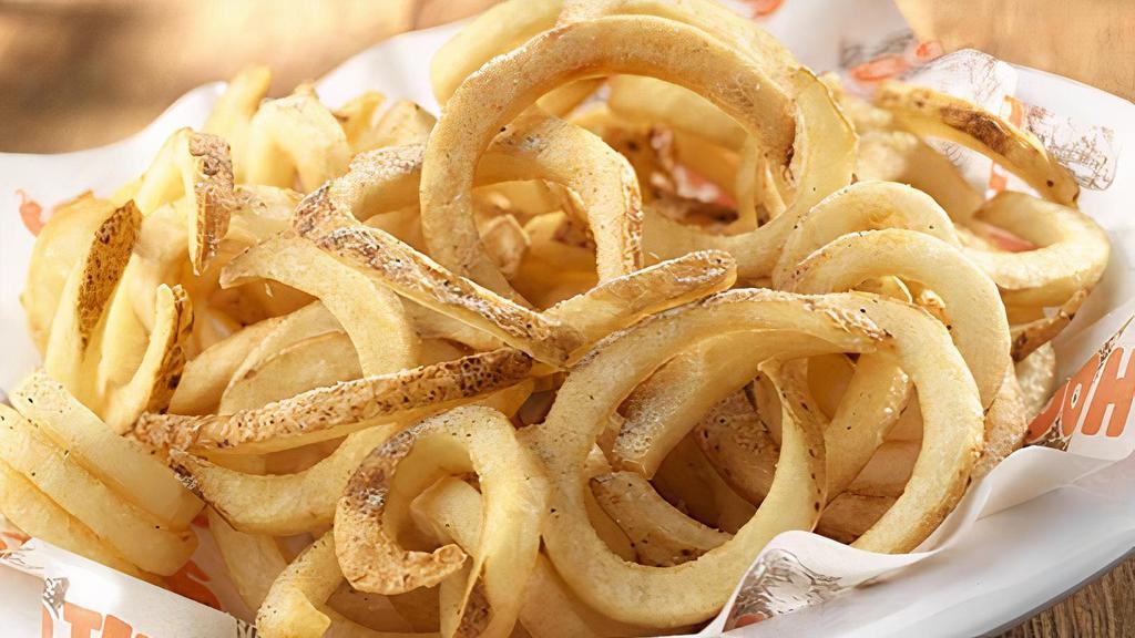 Side Curly Fries · Crispy curly potato goodness fired to perfection and tossed...