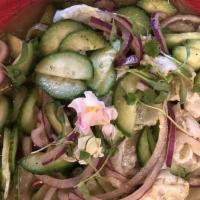 Shrimp Green Aguachile Ceviche · shrimp ceviche in spicy green sauce