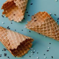 Waffle Cones (2) · Gelato isn’t complete without a cone. Our waffle cones, with their lovely golden hue and cru...