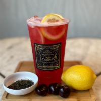 Cherry Lemon Teazer · A sweetened black and green tea mix with cherry flavoring and fresh lemon