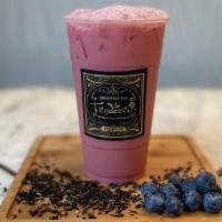 The Royal Blue · A sweet blueberry black tea with cream and blueberry flavoring.