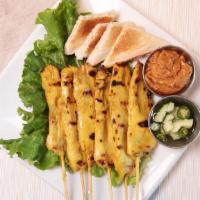 Satay · Choice of chicken, pork or beef strips on skewered, marinated with coconut milk and Thai spi...