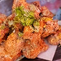 Karaage · japanese fried chicken, yuzu-tajin mayo