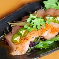 Shiro Maguro Carpaccio · albacore, chili ponzu, jalapeno, pickled wasabi