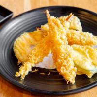 Tempura Set · Three pieces shrimp tempura, 4 pieces vegetable tempura.