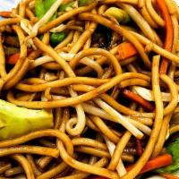 Vegetable Chow Mein · A perfect vegan or vegetarian dish. Medley of fresh vegetables with soft noodles.