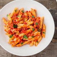 Penne Arabiata · spicy tomato-basil sauce, Parmesan