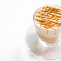 Caramel Macchiato · Sweet coffee with caramel drizzle.