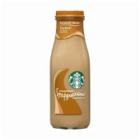 The Caramel Frappuccino · Cold beverage made by blending espresso with caramel syrup, milk and ice.
