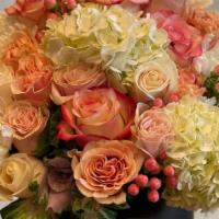Pinky Dreams · Sending flowers the modern way, a beautiful box filled with roses garden roses liziantus all...