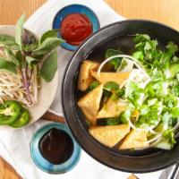 Pho Veggies · Broccoli, Cauliflower, Napa Cabbage, Carrot, Celery and Tofu with 100% assorted vegetable ba...