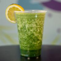 Hulk Juice · Kale, spinach, cucumber, apple, coconut water, pineapple, squeeze of lemon.