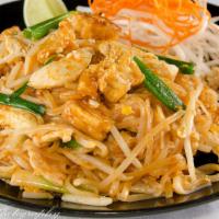Pad Thai · Stir-fried thai noodle with tofu,bean sprout,green onion,egg & ground pea nut