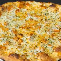 Buffalo Chicken Pizza - Medium · Buffalo ranch, mozzarella, sharp cheddar, jack cheese, and grilled chicken