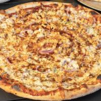 Bbq Chicken Pizza  - Medium · BBQ sauce, mozzarella, grilled chicken, red onion.