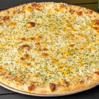 Garlic - Large Pizza · Fresh garlic, mozzarella, sharp cheddar, jack and romano cheese
