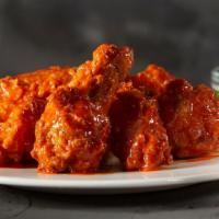 Hot Buffalo Wings · Full flavored creamy sauce with a blend of cheyenne peppers and garlic. Served with a choice...